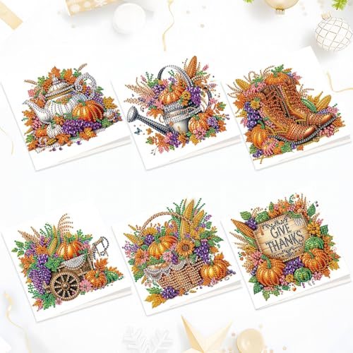 Kit peinture diamant Thanksgiving : 6 cartes pour dire merci sans effort