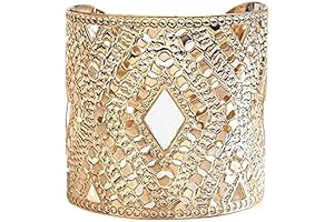 Enchanting Rose Gold Cuff Bracelet: Adorn Your Wrist with Shimmering Elegance