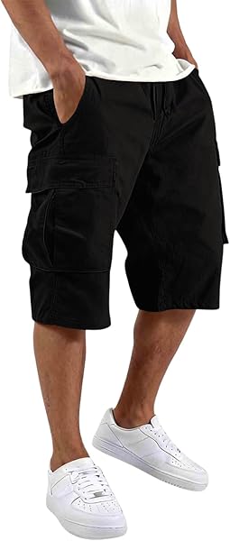 Shorts et Bermudas Homme Décontracté Chino Coton Jogging Court Homme Short Cargo Ete Bermuda Pantalon avec Poches