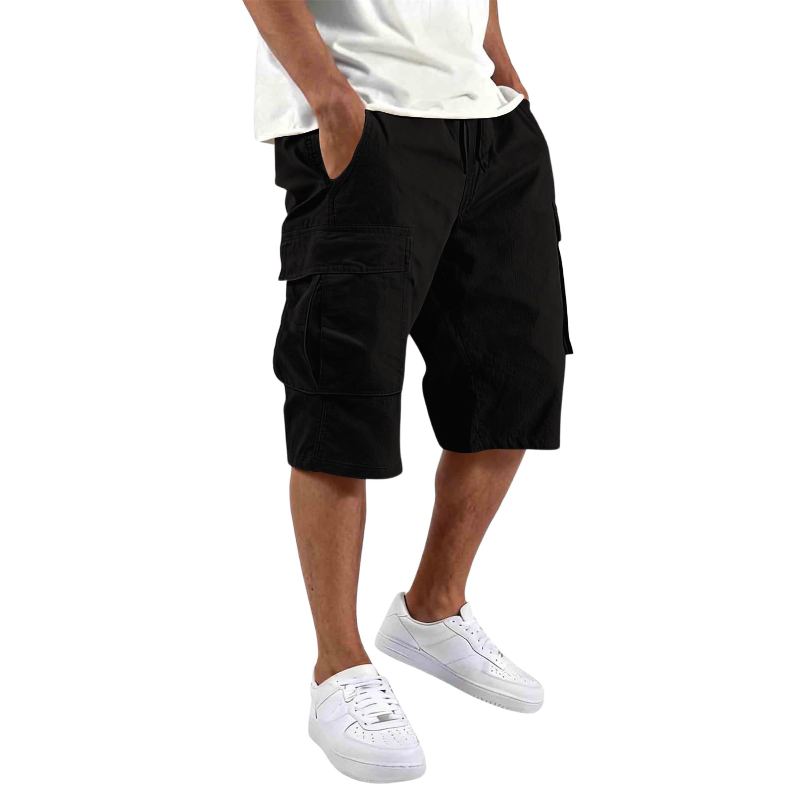Shorts et Bermudas Homme Décontracté Chino Coton Jogging Court Homme Short Cargo Ete Bermuda Pantalon avec Poches