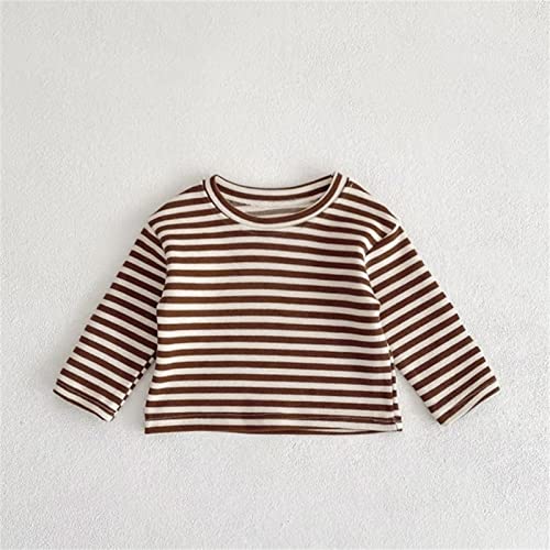 Baby Girls Striped Round Neck Long Sleeve T-Shirt Kids Simple Comfort Cotton Fall Winter Top Shirt Clothes3