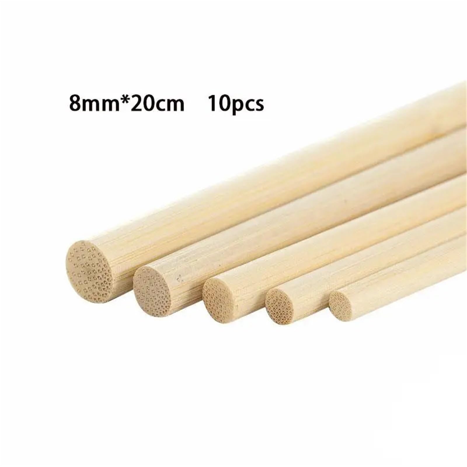 Batonnet En Bois Bâton Carré En Bois De Balsa, Bloc De Tiges De Cheville En Bois for La Fabrication De Modèles, 3x3.0mm 4x4mm 5x5mm De Long 200/300mm(8mmx20cm 60Pcs)