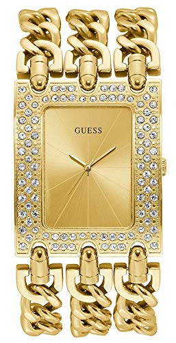 Preisvergleich Produktbild Guess Damen Analog Uhr Heavy Metal mit Edelstahl Armband