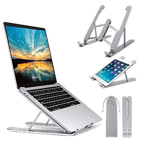 Laptop Stand, Senose Laptop Holder Portable Computer Stand Desktop Holder Mount Foldable Riser with 7 Levels Adjustable Aluminum Alloy Compatible with MacBook Air Pro,HP,Lenovo More 10-15.6