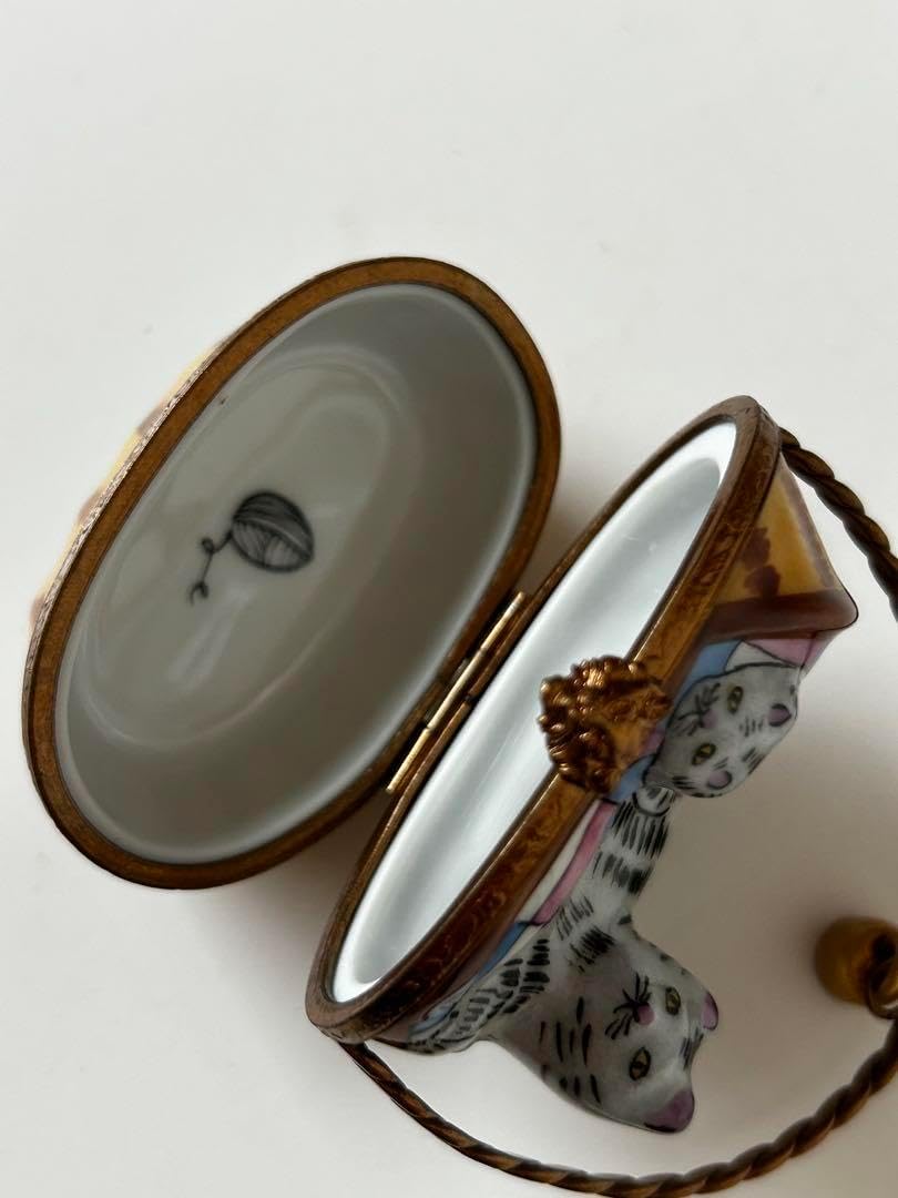 リモージュボックス 猫 バスケット 猫のピクニックバスケット