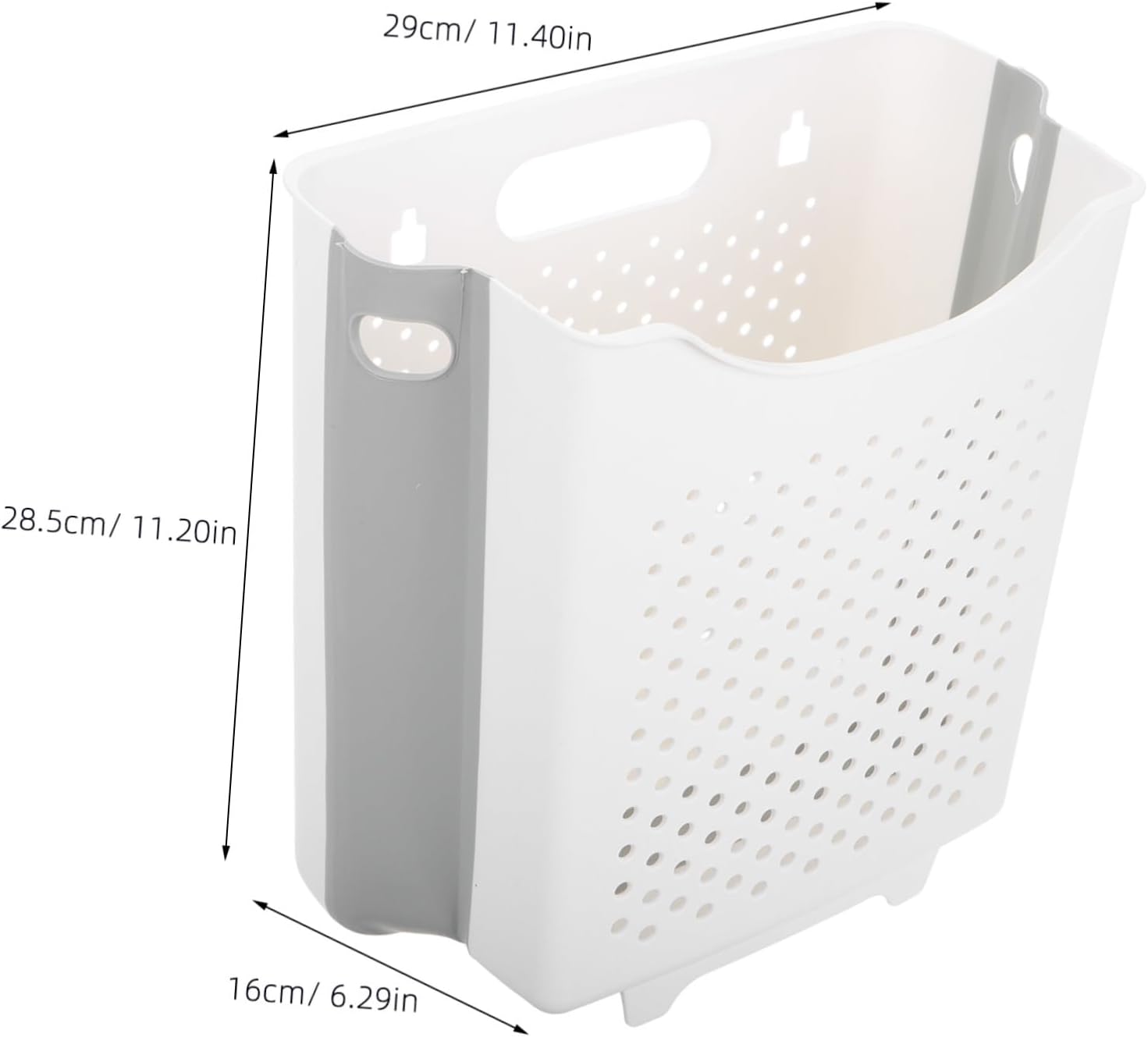 MAGICLULU Foldable Wall Mounted Laundry Hamper Space Saving Hanging Basket for Dirty Clothes Flexible Laundry Storage Container for Bathroom Organization Ivory Large Capacity