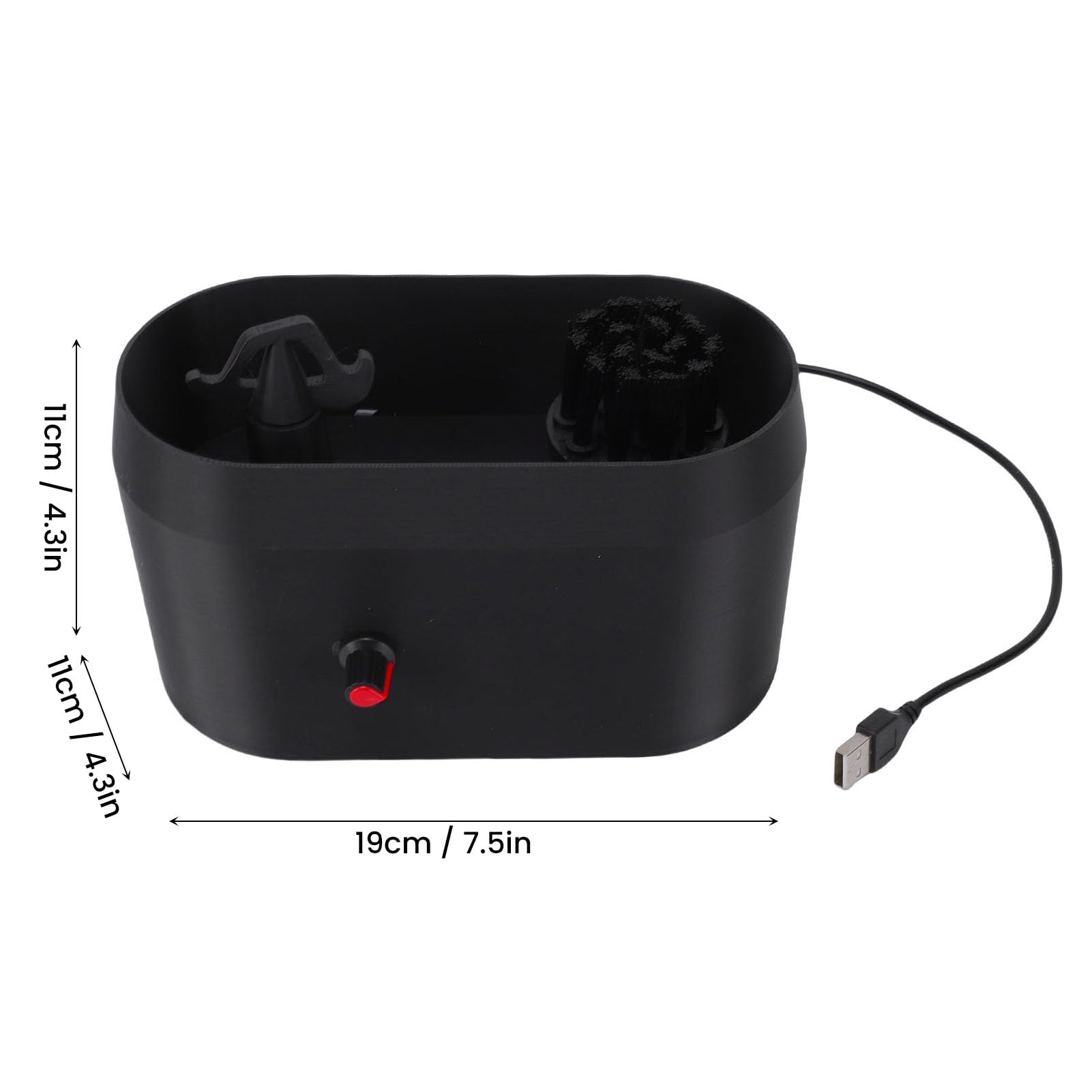 Haofy Limpiador de Portafiltro de café, Cepillo de Limpieza y Raspador con Mango para Alimentado por USB para Máquinas de café Expreso, 7,5x4,3x4,3 Pulgadas