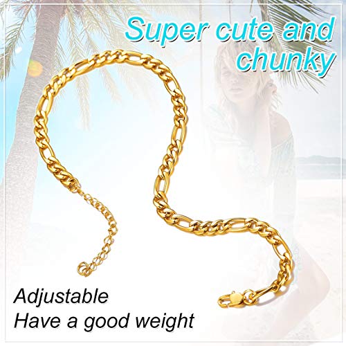 Anklet Bracelets For Women Figaro Ankle Chain Ladies Anklet Gold Mens Chain Anklet Ankle Braclet #TOP2