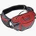 EVOC HIP PACK PRO 3 borsa per i fianchi per escursioni in bicicletta e sentieri (capacità 3L, AIRFLOW CONTACT SYSTEM, cintura AIRO FLEX, sistema VENTI FLAP, portabottiglie), Chili Red / Carbon Grey