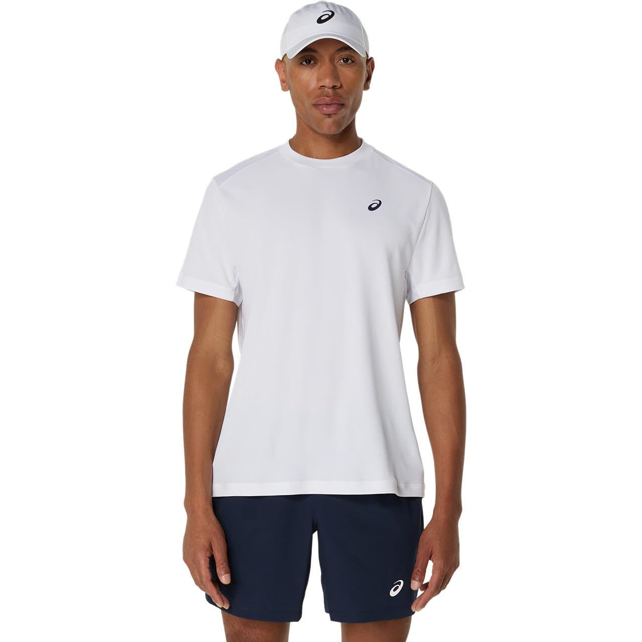 Asics Para Hombre. 2041A339 Camiseta De Manga Corta Court Blanco (Xl), Deportivo, SintéTico, Tenis/Padel, Multideporte, Sostenible-image