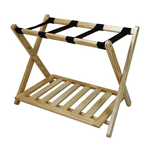 Casual Home 102-20 Extra Wide Luggage Rack, Natural