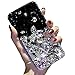 Miagon Briller Coque pour Samsung Galaxy S20 FE,3D Fait Main Bling Diamant Glitter Jeweled Strass Cristal Housse Slim Fit Transparent Back Cover,Noir Clair