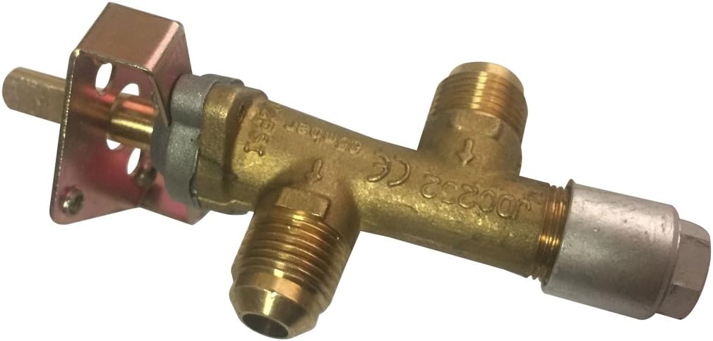 Meter Star CSA Certified Brass Safety Gas Valve for Fire Pit/Gas Grill, BBQ Grill Control Valve Assembly with 3/8" NPT(5/8UNF) Inlet and Outlet Corrugated or Flexible Hose : Patio, Lawn & Garden