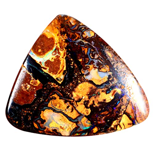 Opale boulder naturelle d'Australie de 9.41 ct, une gemme multicolore koroit d'exception