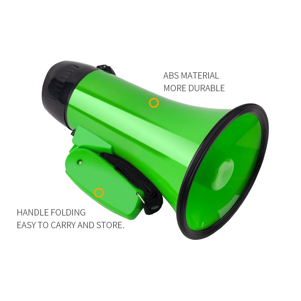 Megáfono Altavoz Megáfono Altavoz de 25 vatios Bocina de grabación for cualquier deporte al aire libre, fanáticos y entrenadores de porristas o for ejercicios de seguridad Micrófono (sin batería)