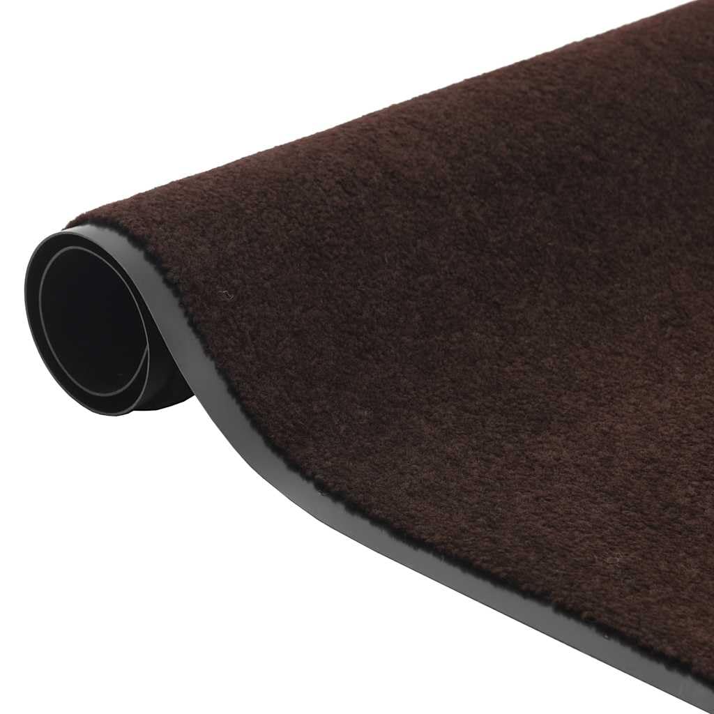 Zerbino marrone 80 x 120 cm in robusto polipropilene con pelo da 6 mm per ingresso, corridoio, terrazza coperta e ufficio