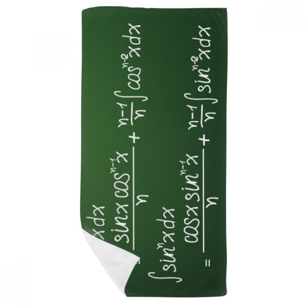 Serviette de bain souple formule cosine mathématique multicolore 35x70