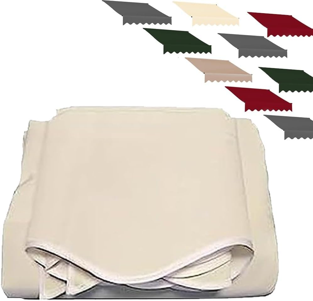Lona para toldo exterior 6x3 metros beige: repuesto de tela resistente al sol para patio y jardín