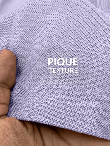 Image of XYXX Men's Apex Mercerized Cotton Striped Collar Pique Polo T-Shirt