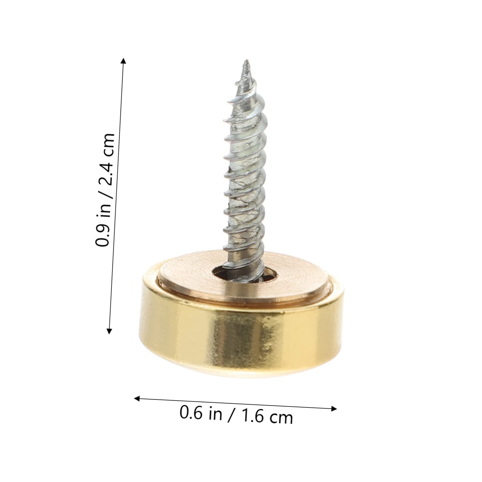 LIFKICH 16sets Decorative Mirror Screws Caps Rustproof Cover for Furniture Easy to Install for Mirrors Wardrobes and Tea Tables