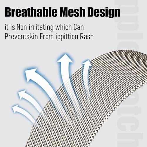 Image of VEMIGON Milanese Loop Metal Band Compatible with Samsung Galaxy Watch 8 40mm 44mm / Watch 8 Classic 46mm, Mesh Magnetic Stainless Steel Replacement Strap (Watch Not Included)