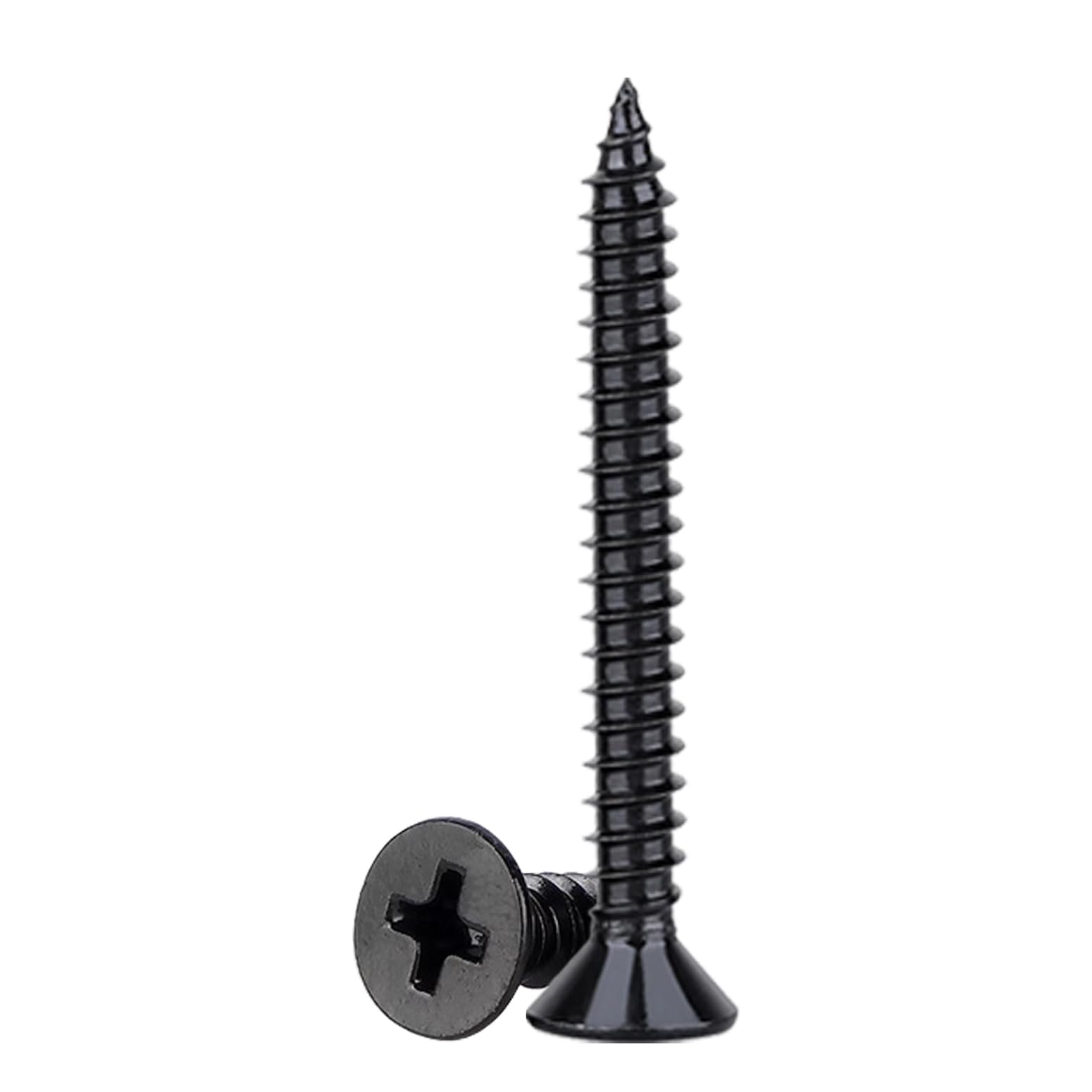 Small Wood Screws, Flat Head Screws for Wood Carbon Steel Black Screw