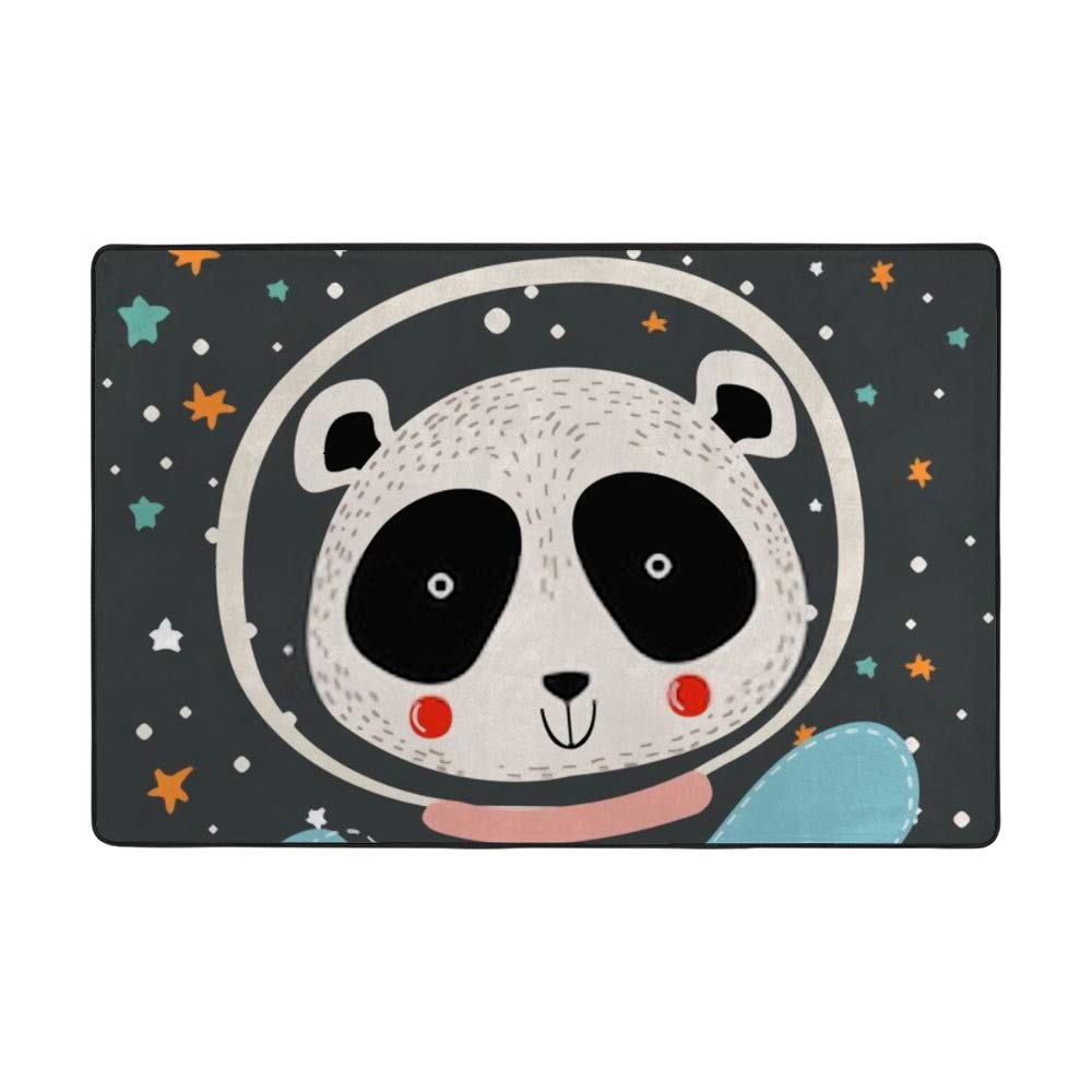 Tapis de salon velours coton stretch imprimé espace