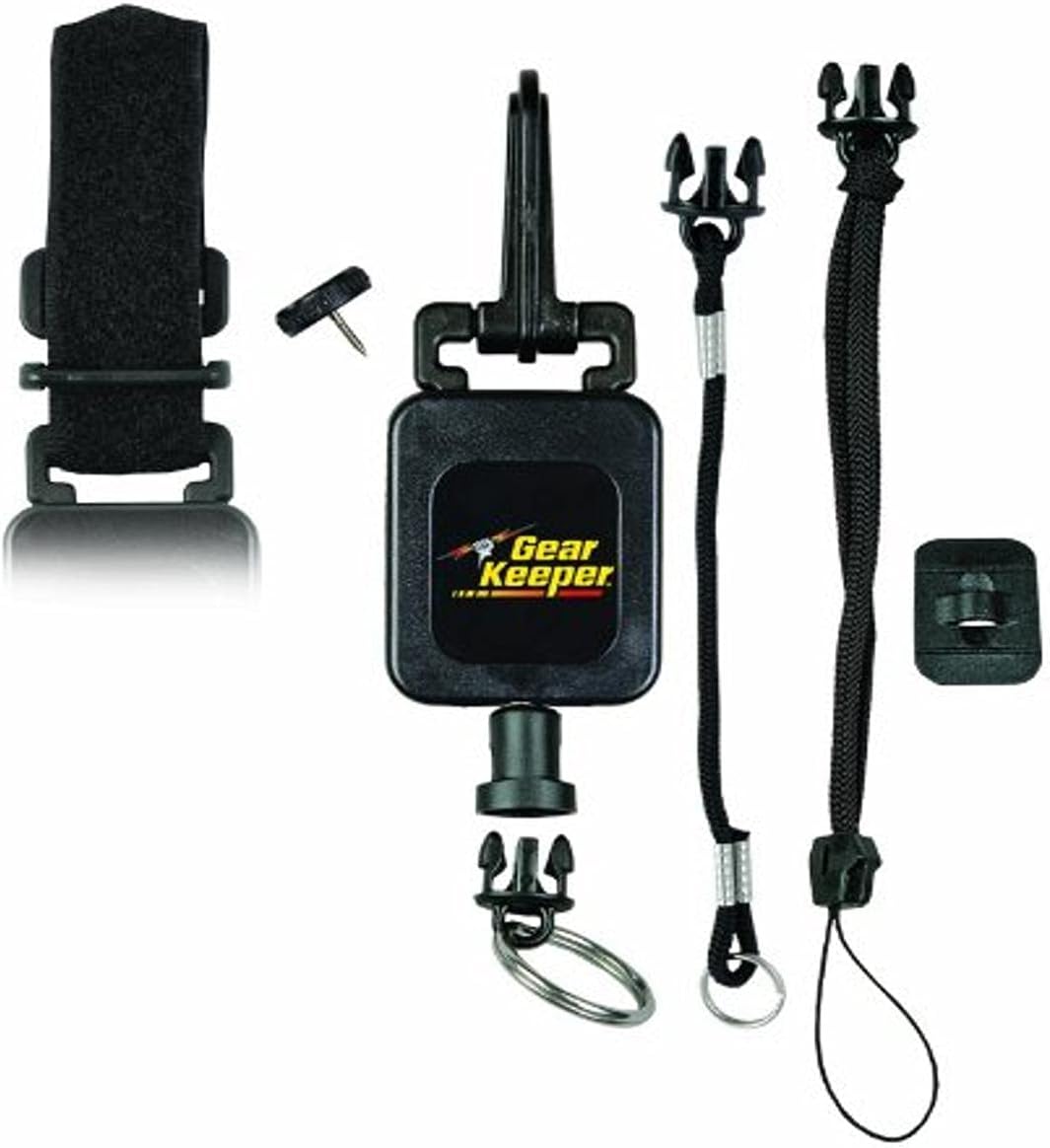 Gear Keeper Hammerhead Industries RT4-5272 Deluxe Combo Mount Gear Tether - Snap, Threaded Stud, Hook and Loop Strap and Lanyard Accessories - Features Heavy-Duty Snap Clip Q/C Split Ring-Made in USA
