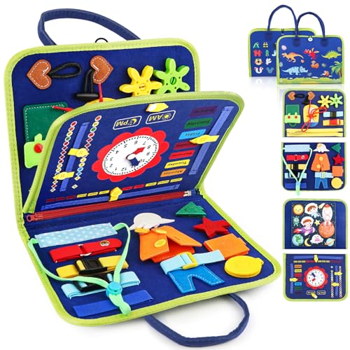 Toddler Busy Board, Montessori Sensory Toys for...