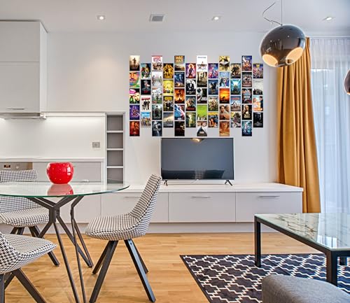 Image of Pack of 54 Movie Wall Collage Kit Posters - 4 x 6 Inches Wall Decor Poster - Wall Art For Bedroom, Living room, Office - 1 Tissue Tape