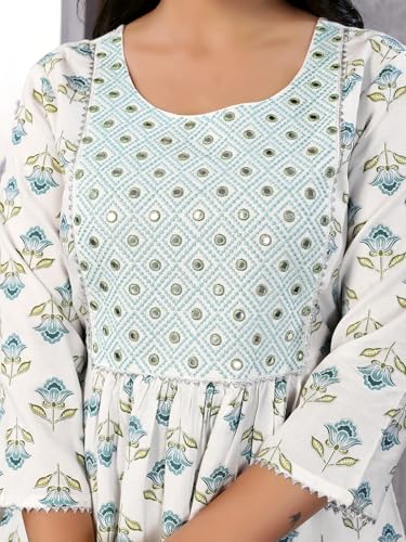 Image of rangita Women Rayon Regular Fit Embroidered Calf Length Anarkali Kurti | Kurta