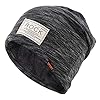 Gisdanchz Gorro Mujer Lana Gorro Ski Hombre Gorro De Punto Esqui Invierno Oncologico Mujer Lana Algodon Slouch Beanie Hombre Sombreros Oversized Gorro Caido Snowboard Mujer Nieve Moda Hombre Negro