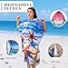 Tirrinia Surf Poncho Changing Robe, Hooded Beach Towel for Adults, Quick Dry Lightweight Surf Towel for Women & Men, Portable Swim Cover Up for Beach Pool Camping,Starfish