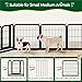 Yaheetech Welpenlaufstall 60cm hoch, 6-teiliger Faltbarer Welpenauslauf, Automatische Verriegelung, DIY Hundepark für drinnen und draußen, werkzeugfreie Montage