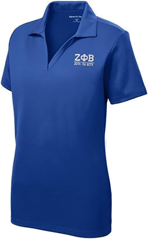 Zeta Phi Beta Greek Letter Polo Shirts
