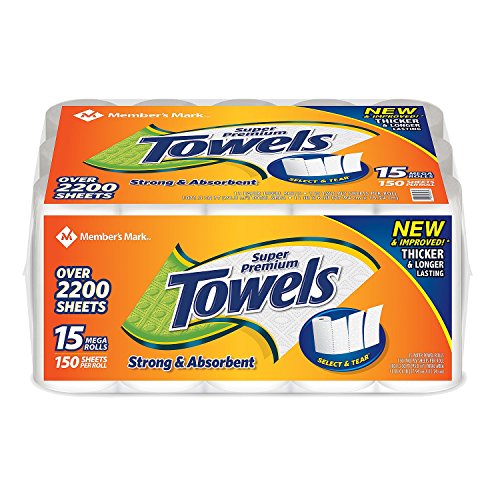 Member's Mark Super Premium Paper Towels (15 rolls, 150 sheets/roll) (2 Pack)