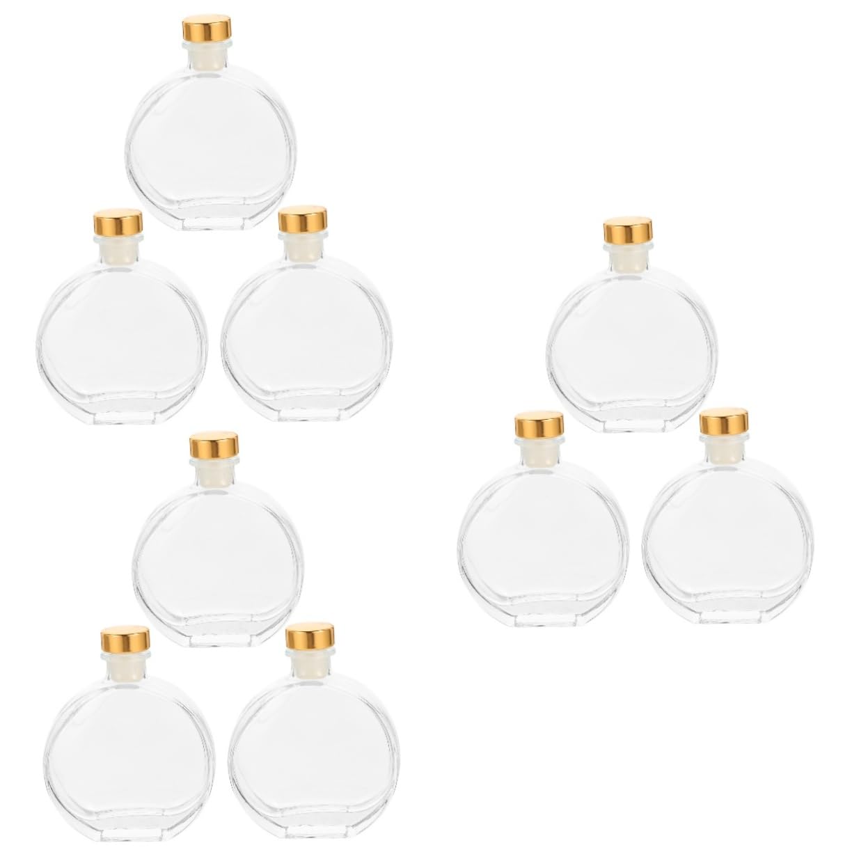 Zerodeko 3 Ensembles Bouteille en Verre D'aromathérapie Diffuseur De Parfum Flacon Diffuseur D'huiles Essentielles Arôme Contenants De Parfum Vides Flacon Diffuseur Vide Abdos 3 Pièces * 3