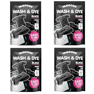 BOSS IT Vamoosh Wash & Dye Black 350g – Intense Black Dye for Clothes – Easy to Use Fabric Colour for Washing Machine, Just Pop in Drum for Fresh-Looking Results
