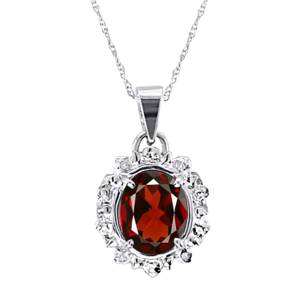 RYLOS Halsketten Für Frauen 14K Weißgold - Smaragd & Diamant Anhänger Halskette 9X7MM Farbe Stein Edelstein Schmuck Für Frauen Gold Halsketten Für Frauen, nicht zutreffend, Smaragd