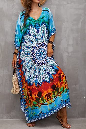 Kaftan maxi de mujer para la playa y protector de bikini fluido de verano 3