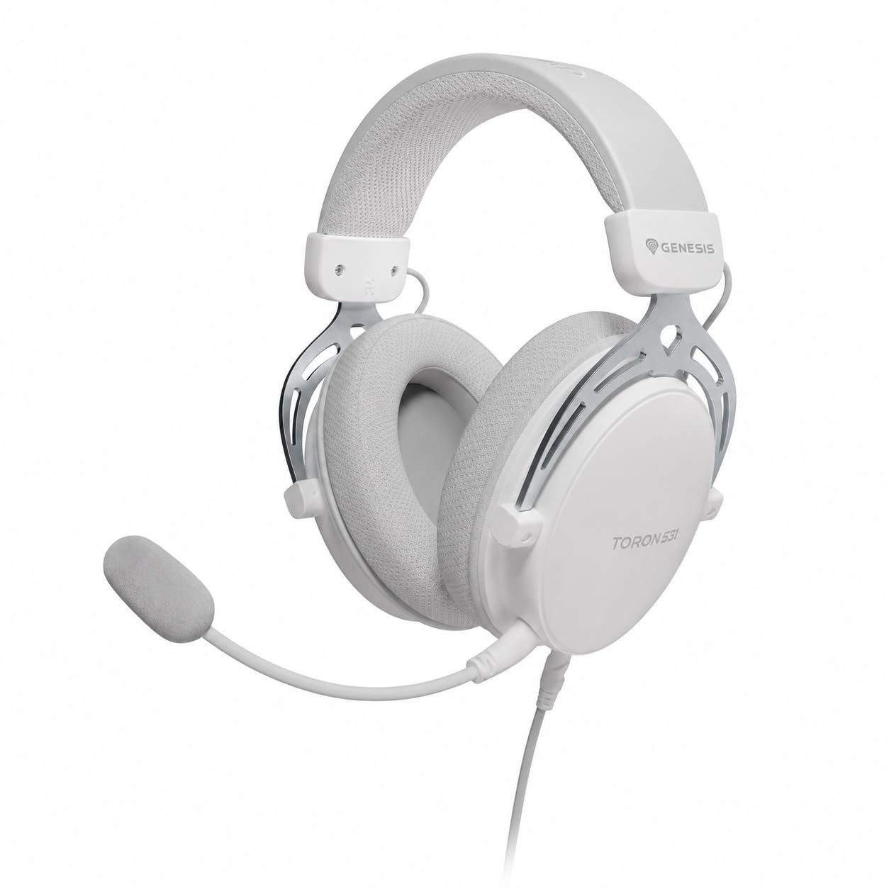 Genesis Toron 531 - Cuffie da gaming con microfono, con cavo, cuffie stereo da gaming con driver da 50 mm, microfono rimovibile, muto, jack da 3,5 mm, per PC, PS5, Xbox