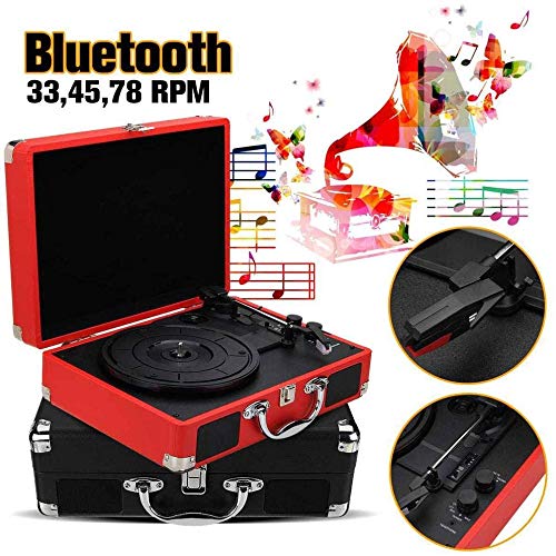 Tourne-Disque Tourne-Disque phonographe Portable avec Haut-parleurs stéréo intégrés Platine Vinyle à entraînement par… - Les Beatles, Paul McCartney, John Lennon, RIngo Starr, George Harrison Tourne-Disque Tourne-Disque phonographe Portable avec Haut-parleurs stéréo intégrés Platine Vinyle à entraînement par… – Image 4