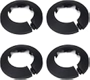 Fit 1.38 inch Diameter Flange Water Pipe Cover Decoration Black Pipe Cover Radiator PP Plastic Escutcheon Collar for Wall Pipe Tube Decoration 4Pcs,Aicosineg