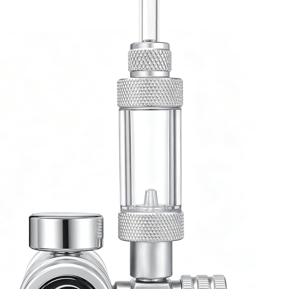 LINLAN CO2 Bubble Counter with Check Valve, Thread Connection