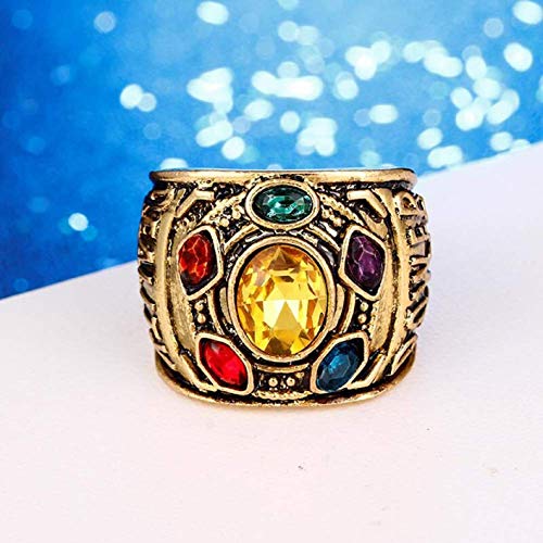 Pikalf Thanos Ring For Men, Thanos Infinity Gauntlet Ring, Infinity Stone Ring, Infinity War Soul Power Stone Crystal Ring, Costume Jewelry Gift For Men Boys (11) #TOP2