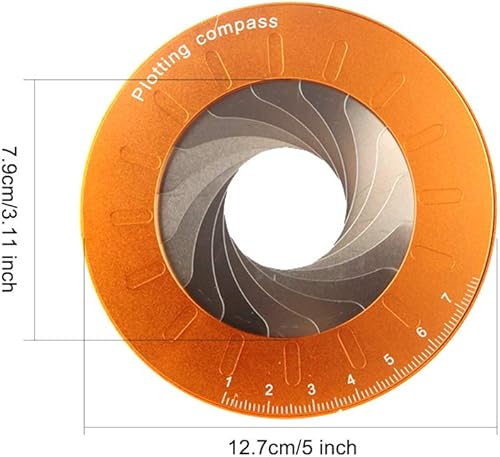 Miniatura 2 de Máquina de dibujo circular, herramienta de dibujo circular ajustable, acero inoxidable + aleación de aluminio, plantilla circular redonda, regla