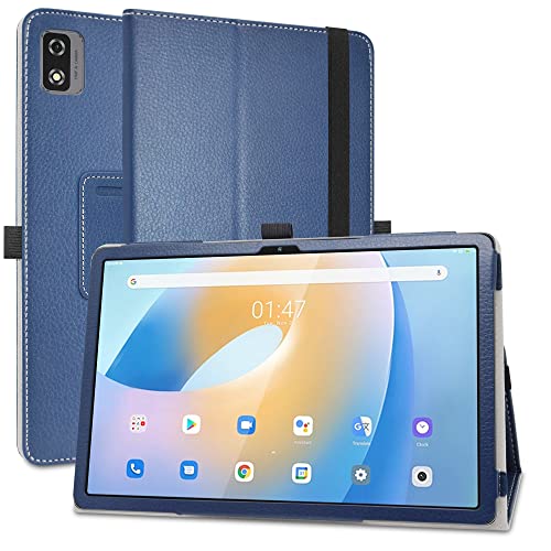 MAMA MOUTH Compatible con Blackview Tab 12 Funda,Soporte Cuero con Slim PU Funda Caso Case para 10' Blackview Tab 12 / Blackview Tab 12 Pro Tableta,Azul