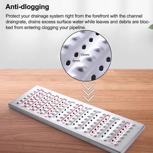 Grille de vidange en acier inoxydable robuste, plaque de finition durable - 7
