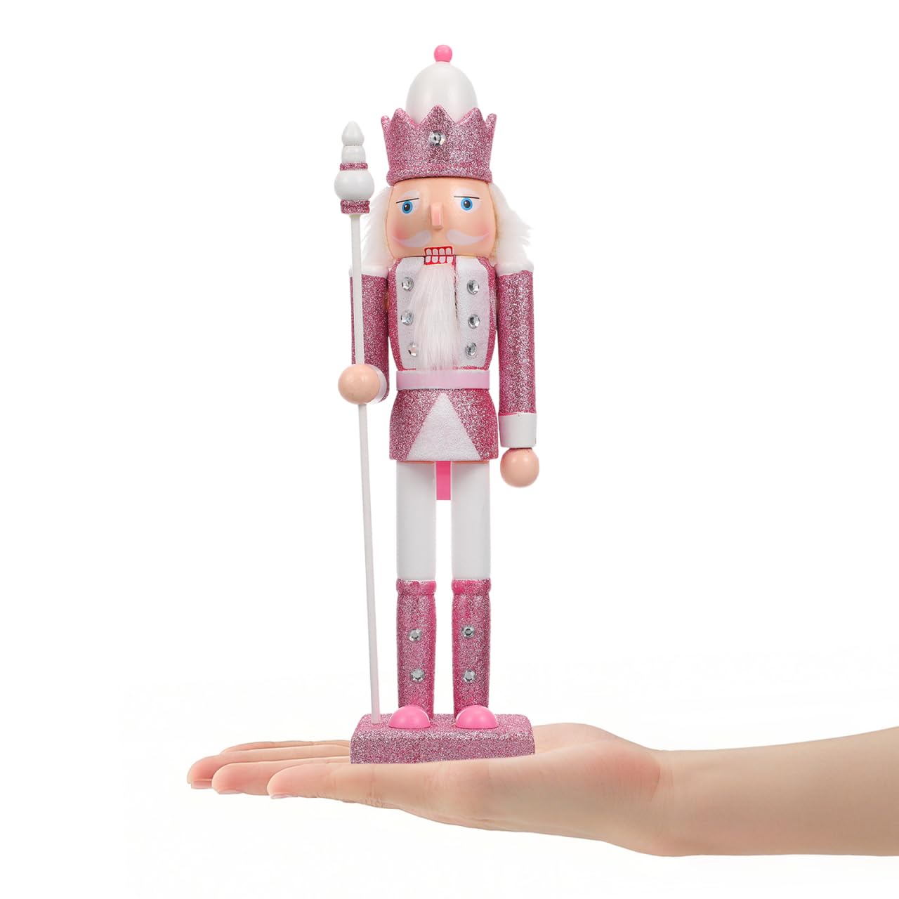 POPETPOP Weihnachten Nussknacker Soldat Figur Dekorationen: Holz Weihnachten Nussknacker - Mini Soldat Figuren für Tisch Arbeitsplatte Kamin Fensterbank