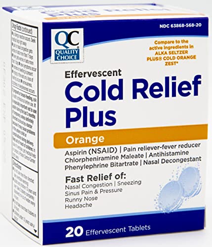Quality Choice QC99789 Cold Medicine, Effervescent Cold Relief Plus Orange thumb #1